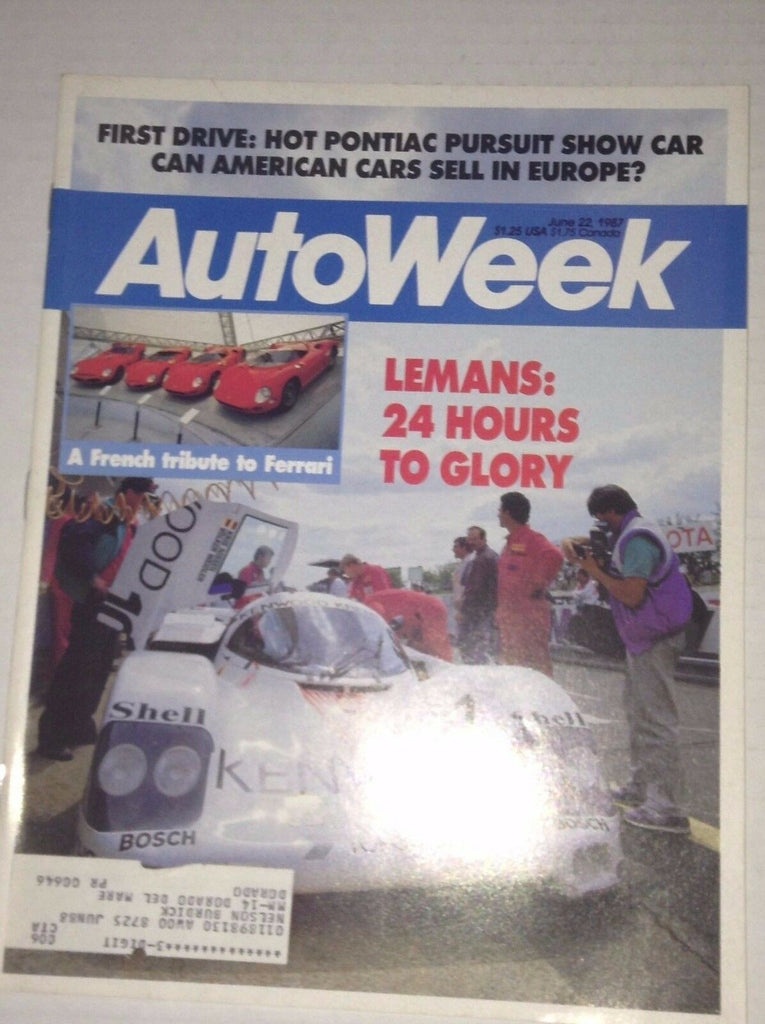 Autoweek Magazine LeMans 24 Hours To Glory June 22, 1987 012217RH