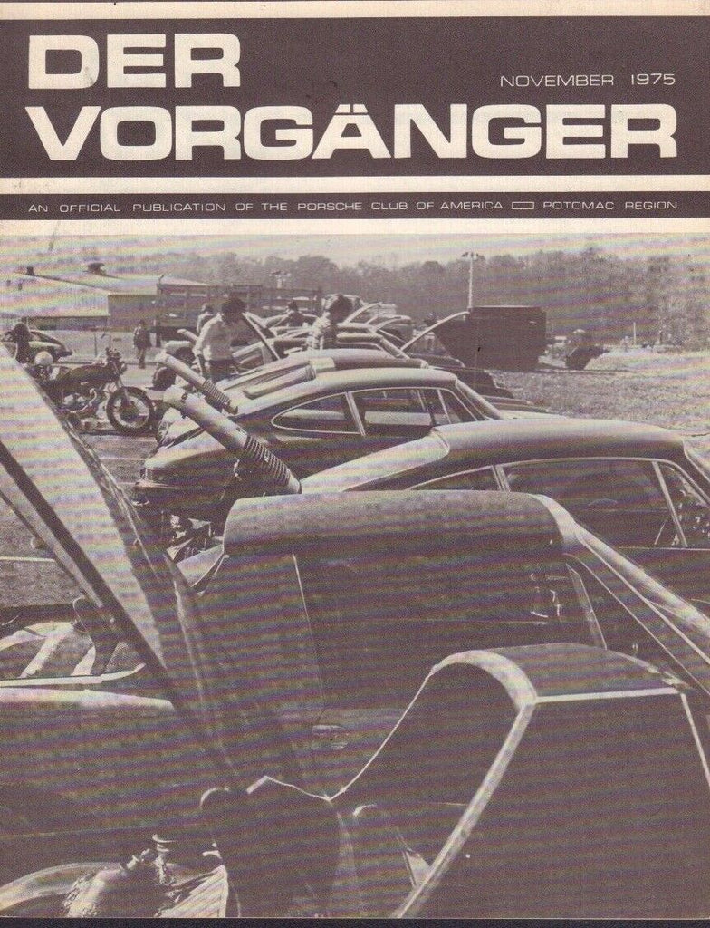 Der Vorganger Vintage American Porsche Club Magazine November 1975 032917nonDBE