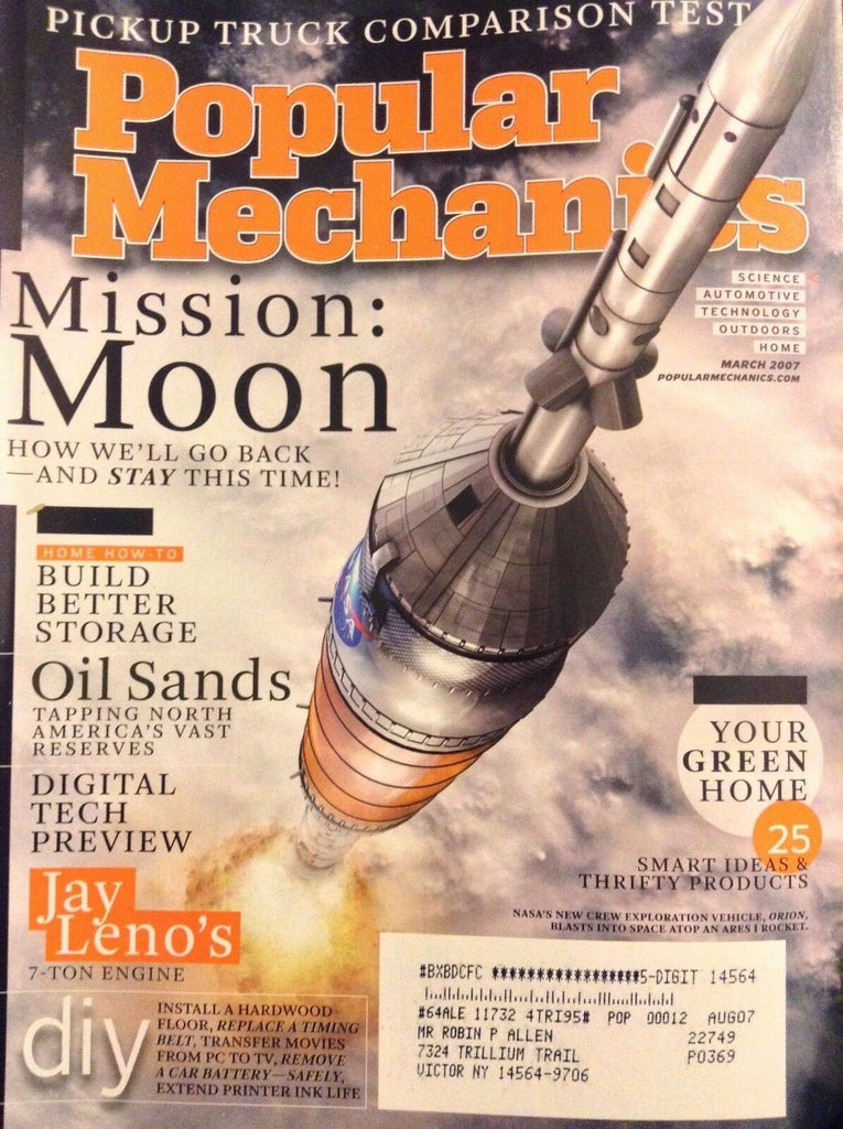 Popular Mechanics Magazine Mission: Moon & Oil Sands March 2007 051018nonrh