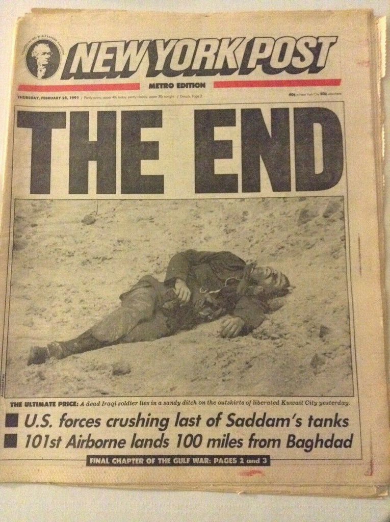New York Post Magazine US Force Crushing Saddam February 28, 1991 041819nonrh