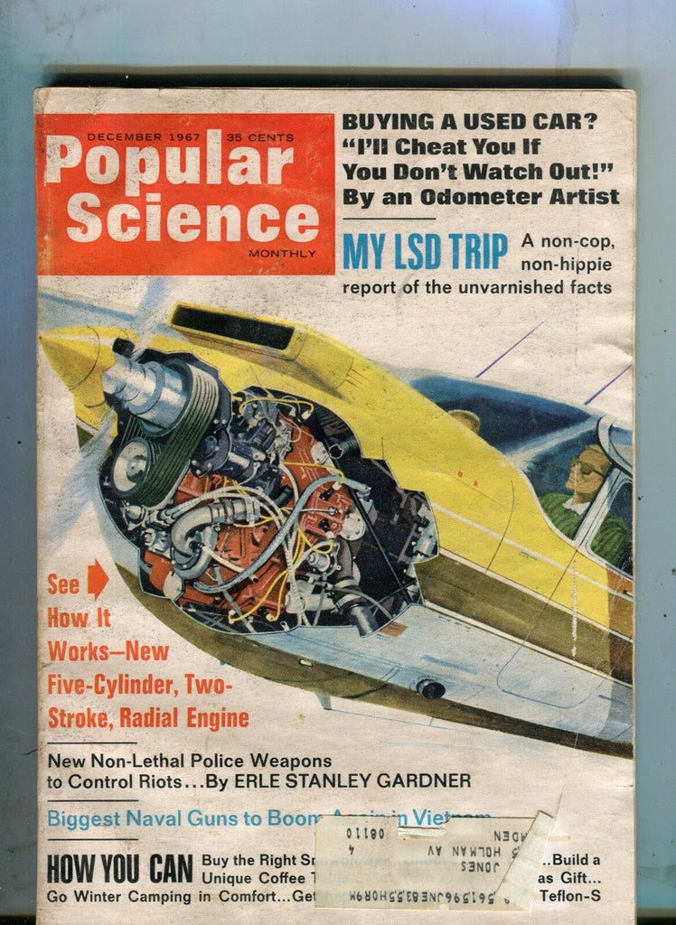 Popular Science Magazine December 1967 Five-Cylinder Radial Engine 063017nonjhe2