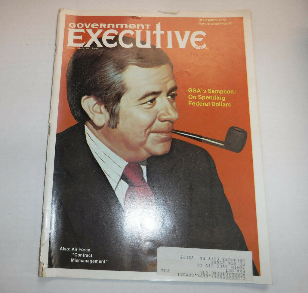Government Executive Magazine GSA's Sampson December 1973 FAL FAA 102016R