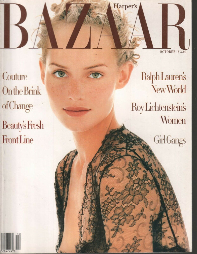 Harper's Bazaar Fashion Magazine October 1993 Amber Valletta 012721ame