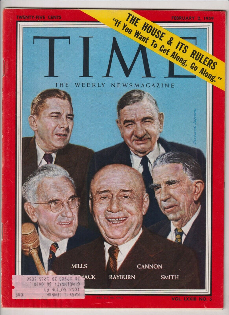 Time Mag The House & It's Rulers February 2, 1959 021720nonr