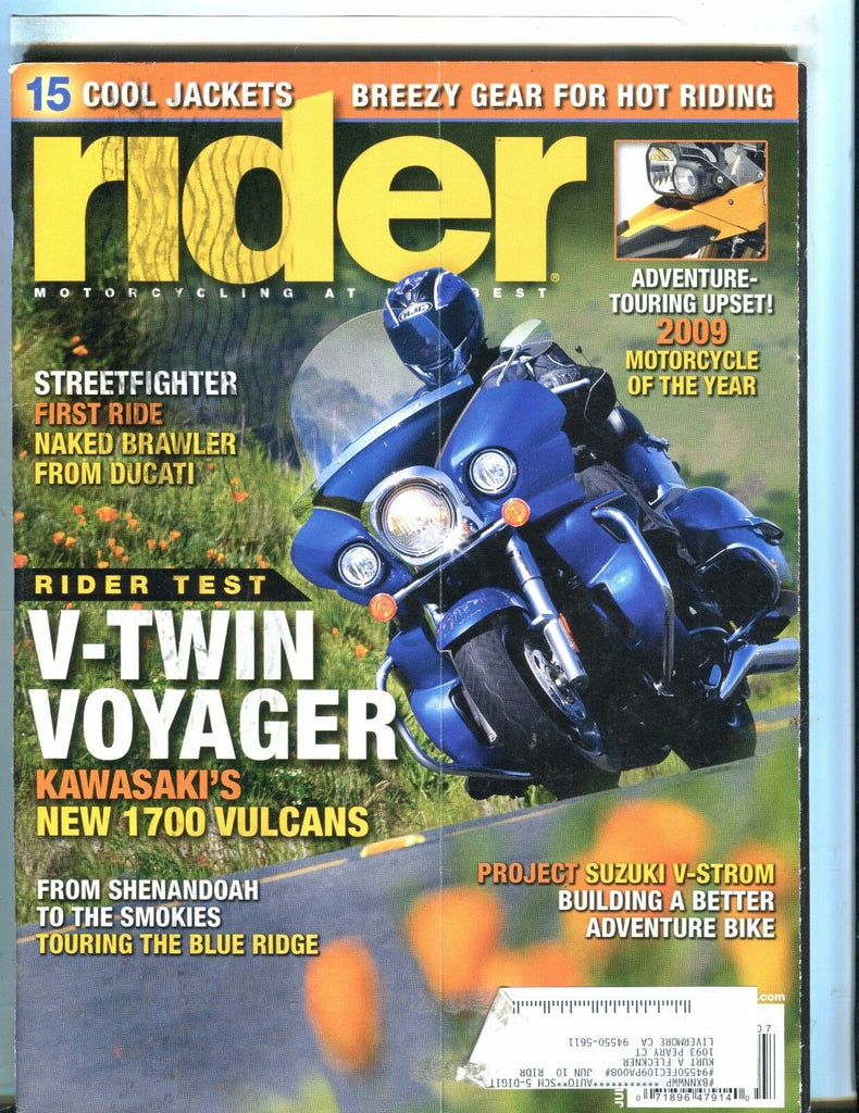 Rider Magazine July 2009 V-Twin Voyager EX w/ML 050717nonjhe