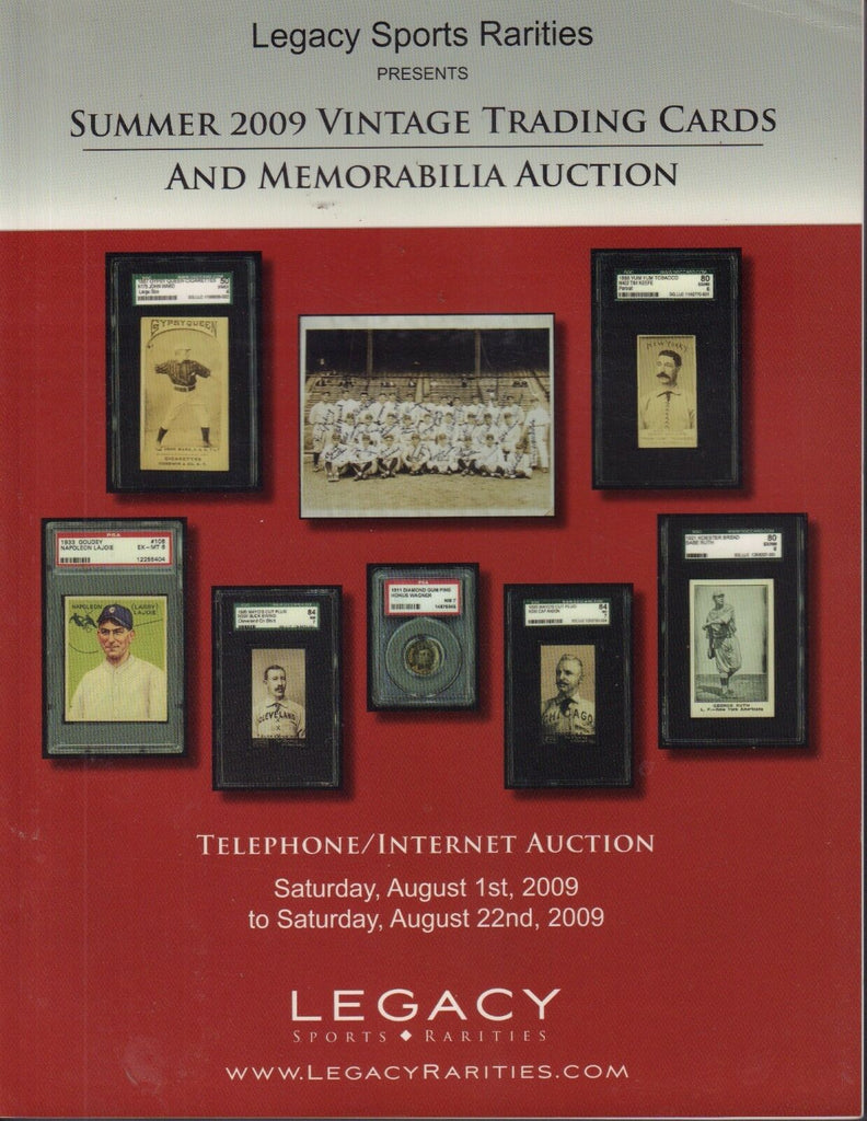 Legacy Sports Memorabilia Auction Catalog 2009 Nap LaJoie 082317nonjhe