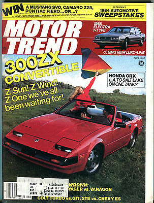 Motor Trend Magazine April 1984 300ZX Convertible EX 012816jhe