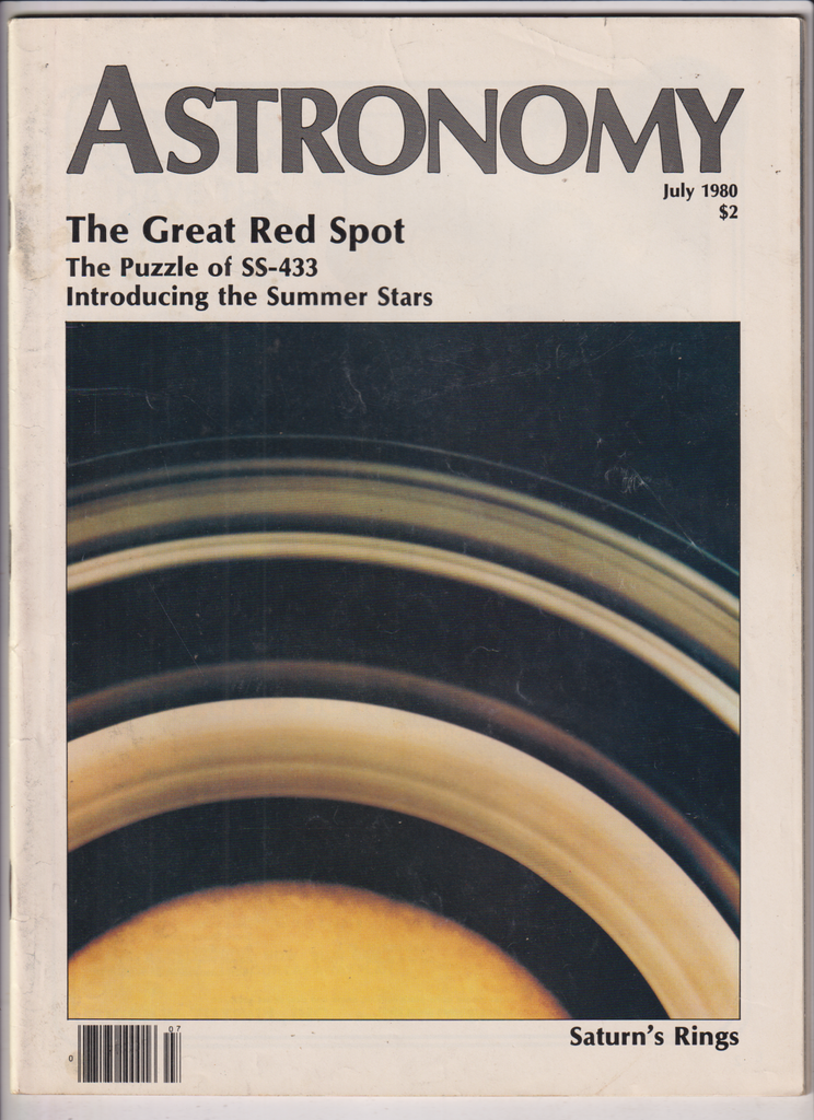 Astronomy Mag Saturns' Rings & Great Red Spot July 1980 010920nonr