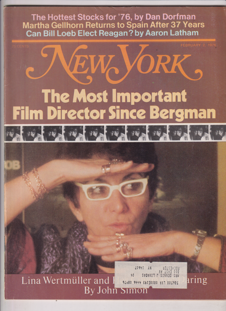 New York Mag Lina Wetmuller Martha Gellhorn February 2, 1976 122319nonr