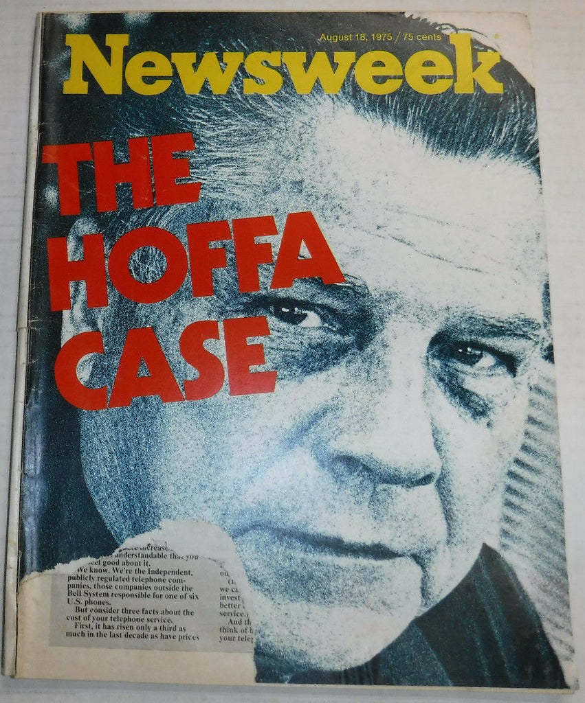 Newsweek Magazine The Hoffa Case August 18, 1975 100316R