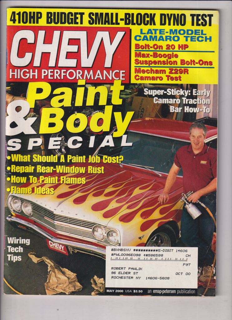 Chevy High Performance Mag Paint & Body Special May 2000 011820nonr