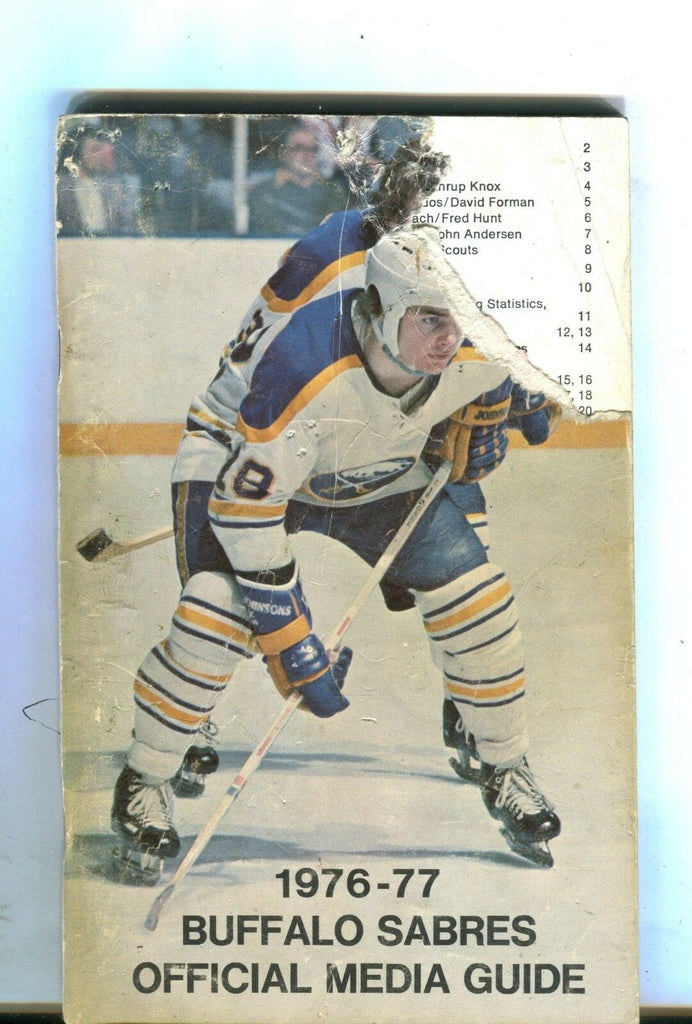 Buffalo Sabres 1976-77 Media Guide ACC 012417jhe