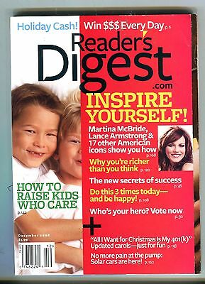 Reader's Digest Magazine December 2008 Inspire Yourself! EX 090216jhe