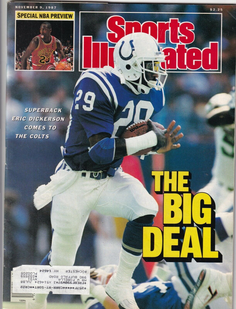 Sports Illustrated Eric Dickerson Michael Jordan November 9, 1987 091719nonr