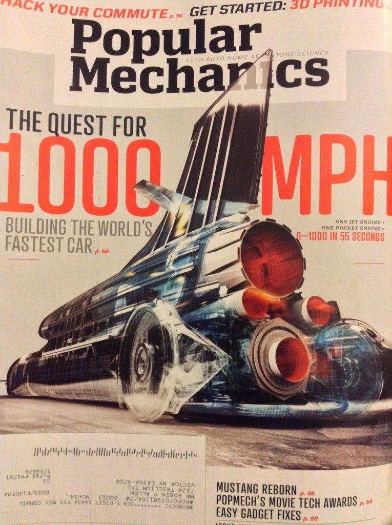 Popular Mechanics Magazine The Quest For 1000 MPH March 2014 051218nonrh