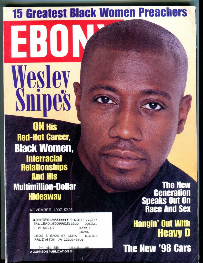 Ebony Magazine November 1997 Wesley Snipes EX w/ML 021717jhe