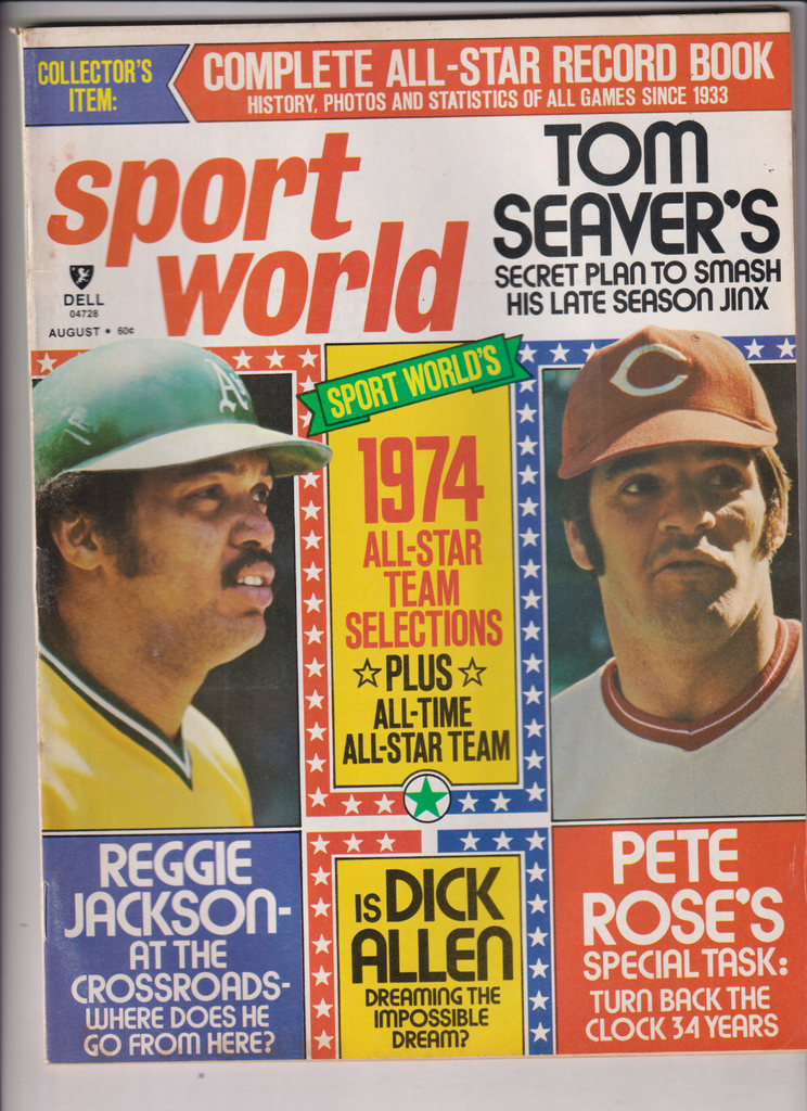 Sport World Mag Pete Rose Reggie Jackson Tom Seaver August 1974 122719nonr
