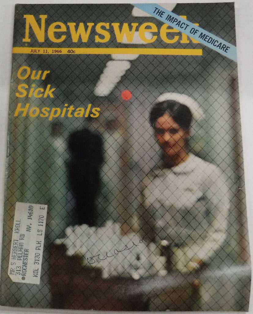 Newsweek Magazine Our Sick Hospitals July 11, 1966 101116R