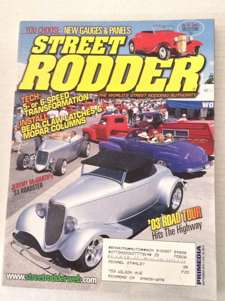 Street Rodder Magazine 5 or 6 Speed Transformation September 2003 031317NONRH