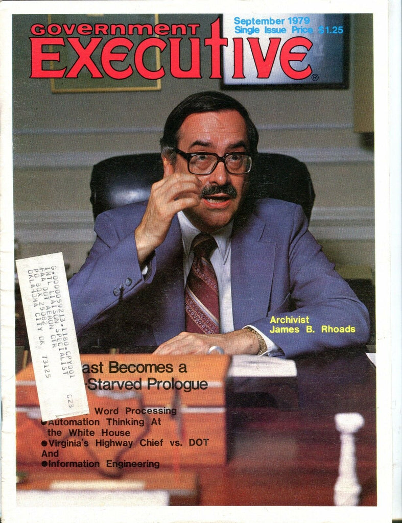 Government Executive Magazine Sept. 1979 James Rhoads FAA EX w/ML 051017nonjhe