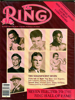 The Ring Boxing Magazine August 1985 The Ring Hall Of Fame EX 060616jhe