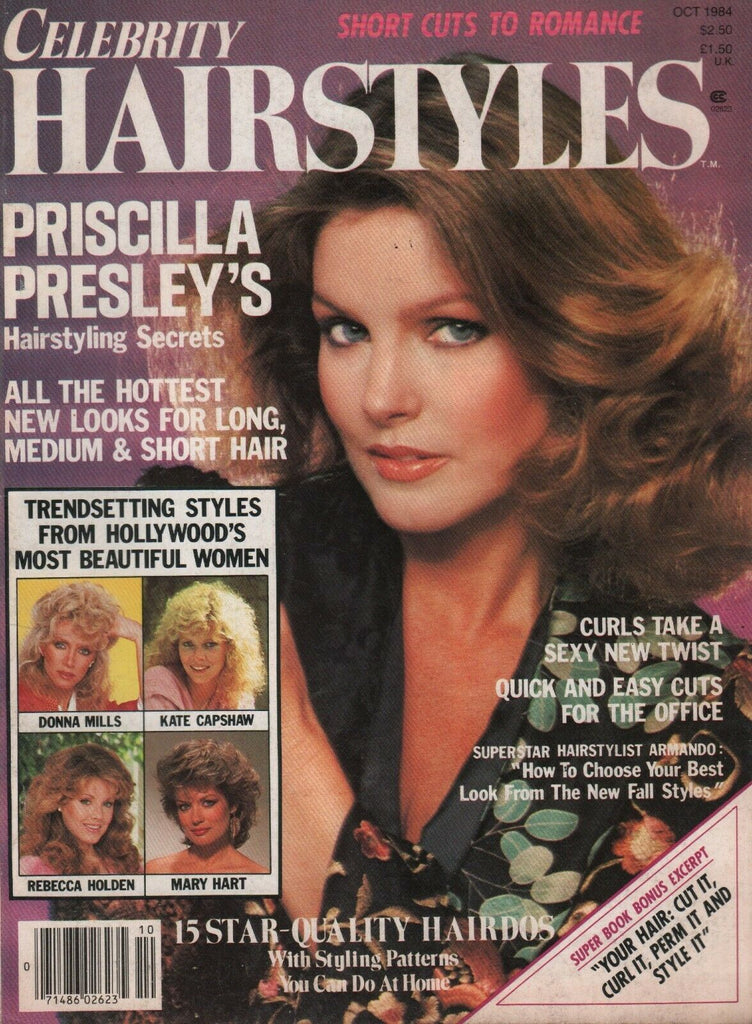 Celebrity Hairstyles October 1984 Priscilla Presley Donna Mills 072619AME2