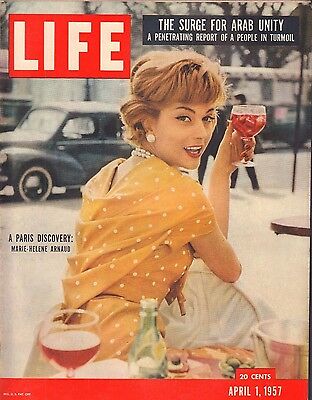Life Magazine April 1 1957 Birthday Marie-Helene Arnuad VG 051816DBE