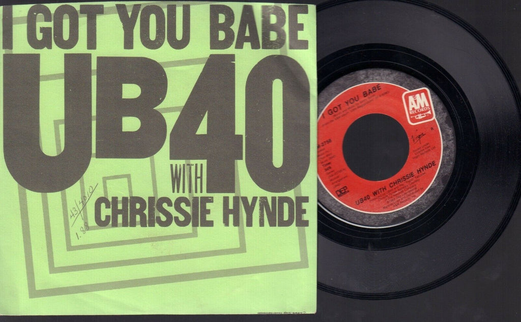 UB40 with Chrissie Hynde I Got You Babe A&M Records WLP Promo 45RPM Vinyl 45AME