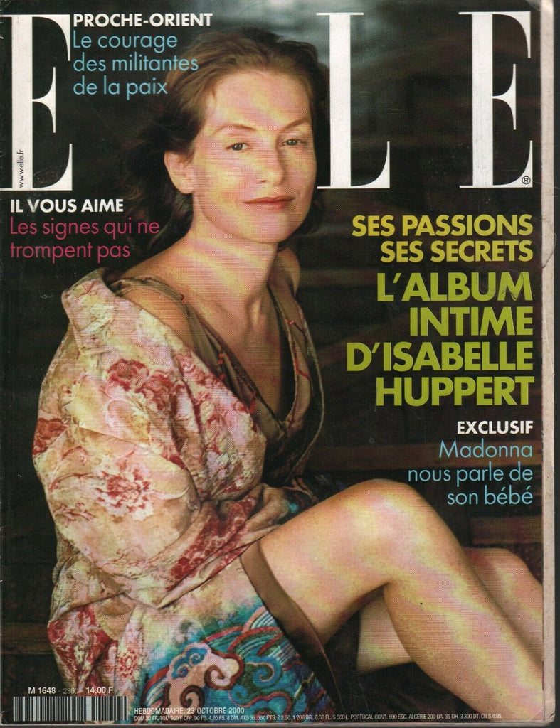 Elle French Fashion October 23 2000 Madonna Isabelle Huppert 100620ame