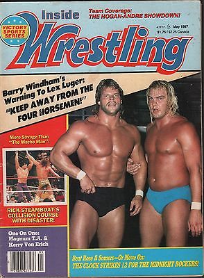 Inside Wrestling May 1987 Lex Luger, Barry Windham VG 020416DBE