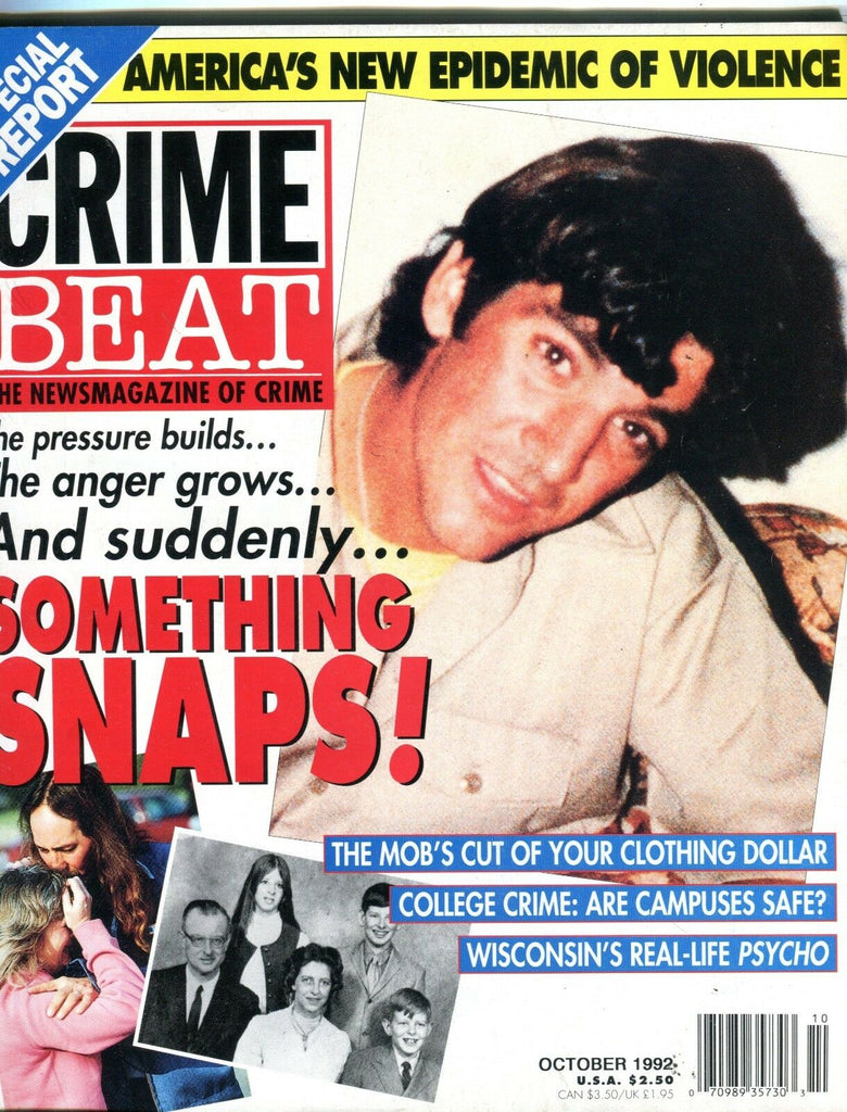 Crime Beat Newsmagazine Of Crime October 1992 College Crime EX No ML 093016jhe