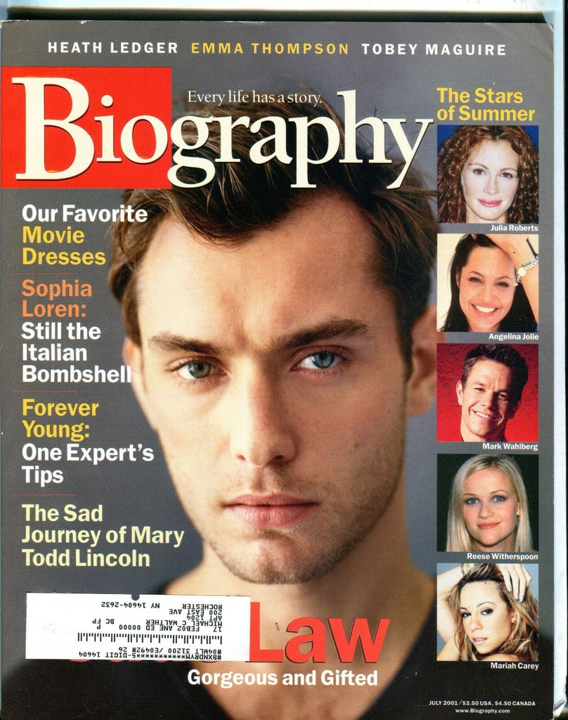 Biography Magazine July 2001 Jude Law EX w/ML 111816jhe