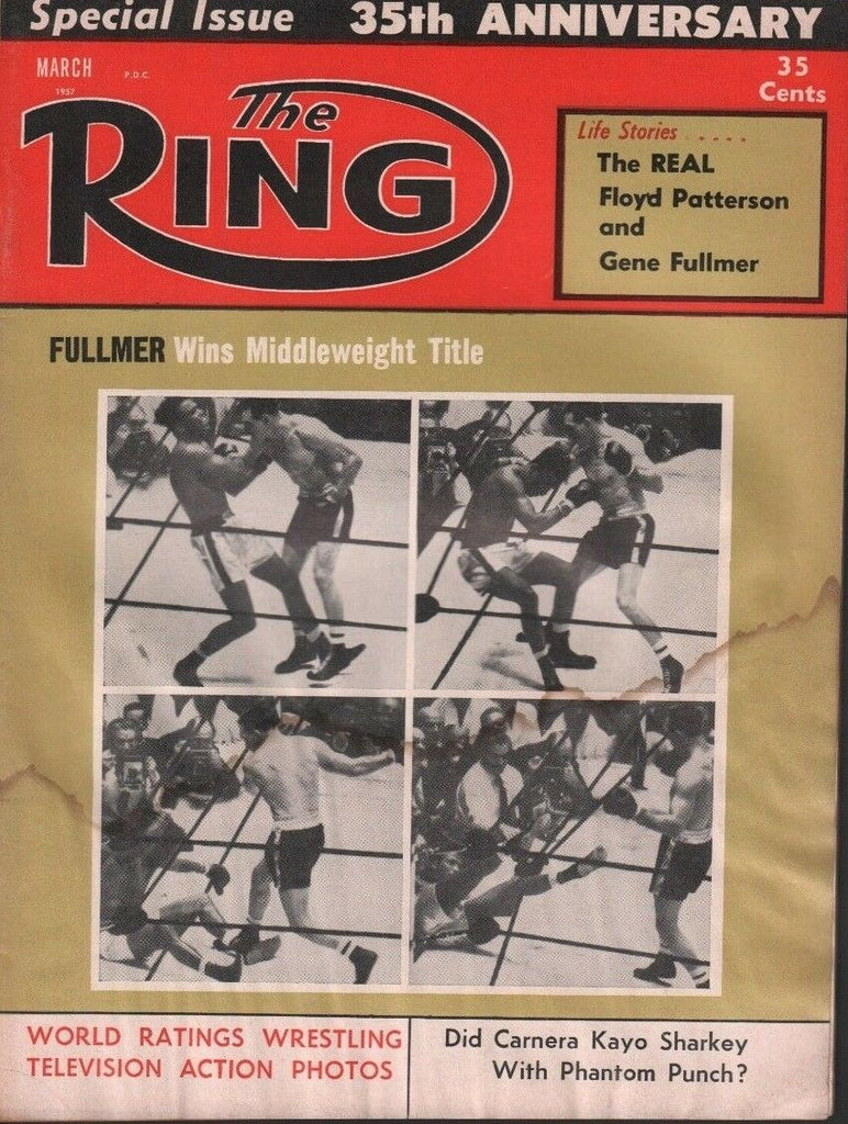 The Ring March 1957 Floyd Patterson Gene Fullmer 080818DBE