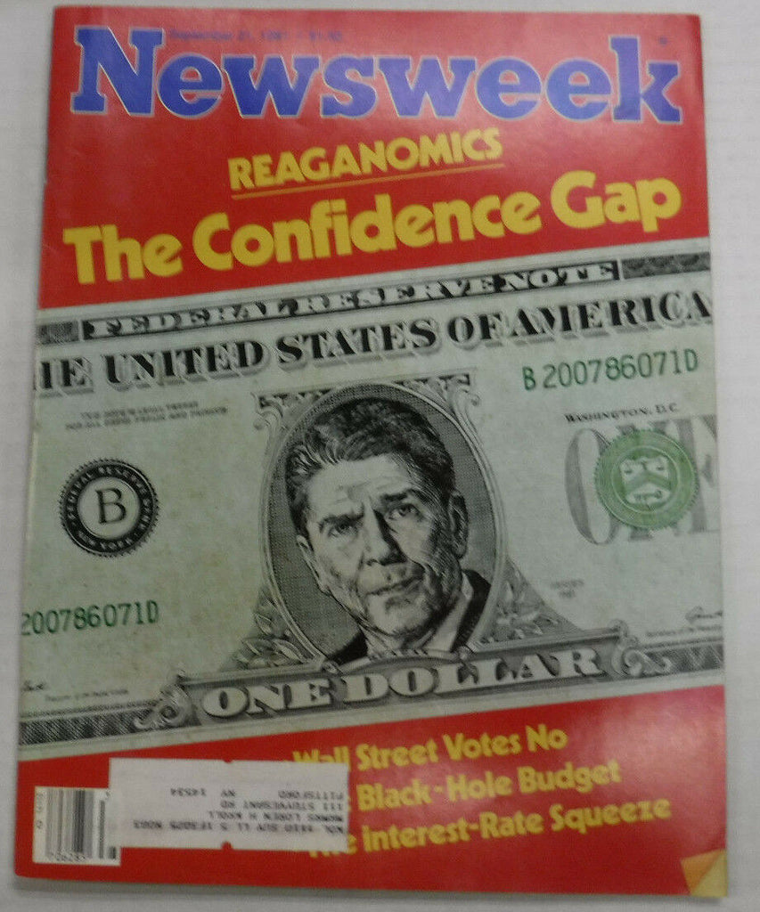 Newsweek Magazine Ronald Reagan Economics September 21, 1981 100716R2
