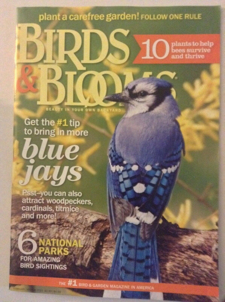 Birds & Blooms Magazine Blue Jays, National Parks Feb/Mar 2015 041119nonrh