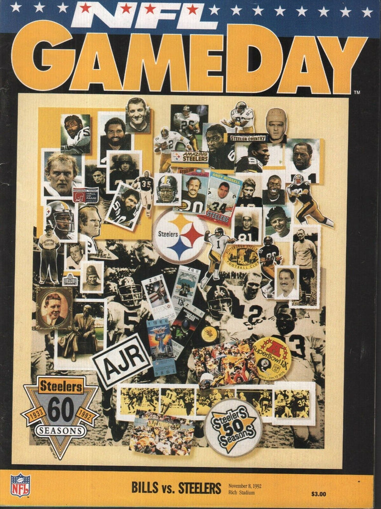 NFL Game Day November 8 1992 Buffalo Bills Vs Pittsburgh Steelers 010418AME