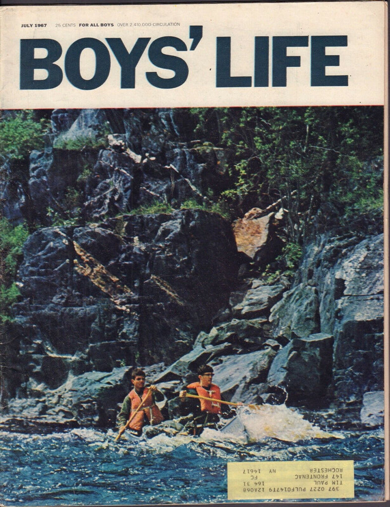 Boy's Life July 1967 Canoeing w/ML 011617DBE