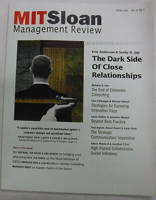 Mit Sloan Magazine The Dark Side Of Close Relationships Spring 2005 072115R2