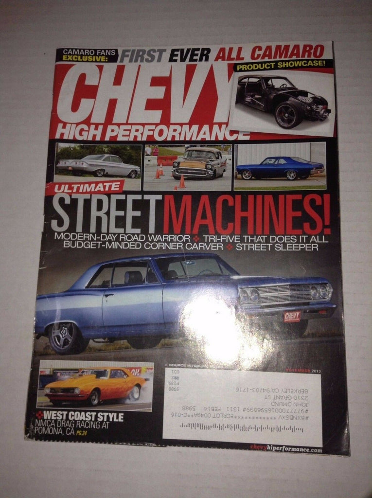 Chevy High Performance Magazine Modern Road Warrior November 2013 031317NONRH