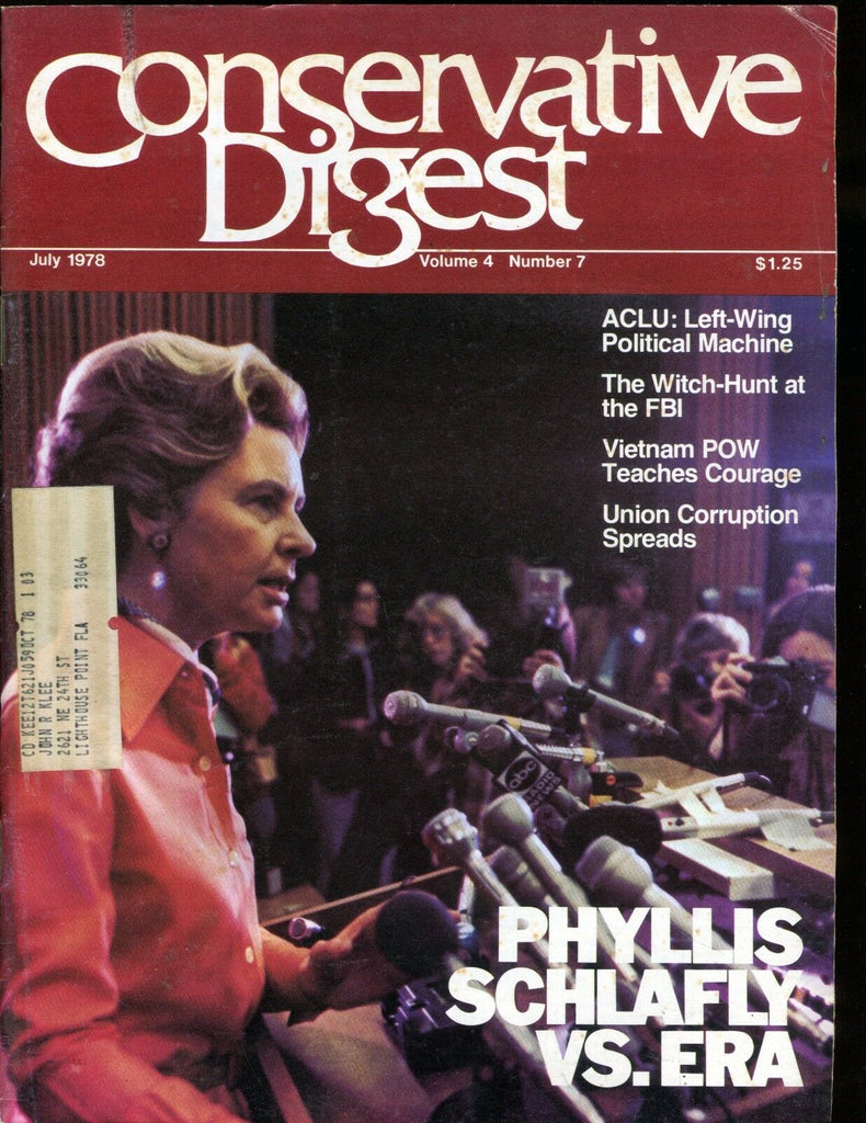 Conservative Digest Magazine July 1978 Phyllis Schlafly EX w/ML 010517jhe