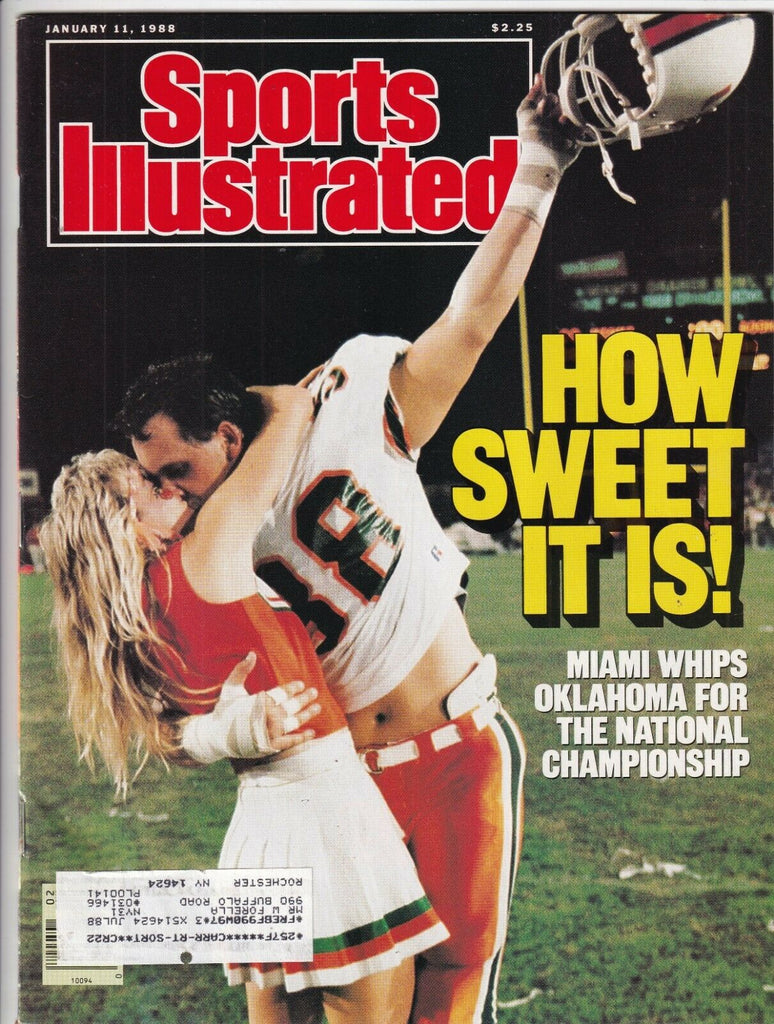 Sports Illustrated Miami Beats Oklahoma Nat Champs January 11, 1988 091719nonr