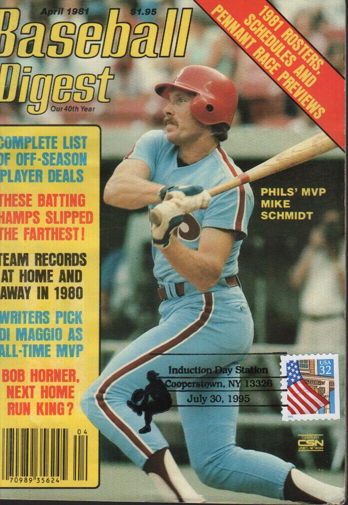 Baseball Digest April 1981 Mike Schmidt Bob Horner 101618ame