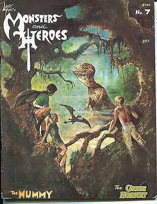 LARRY IVIEs MONSTERS & HEROES 7 VG+ 1970 M&H MUMMY GREEN HORNET