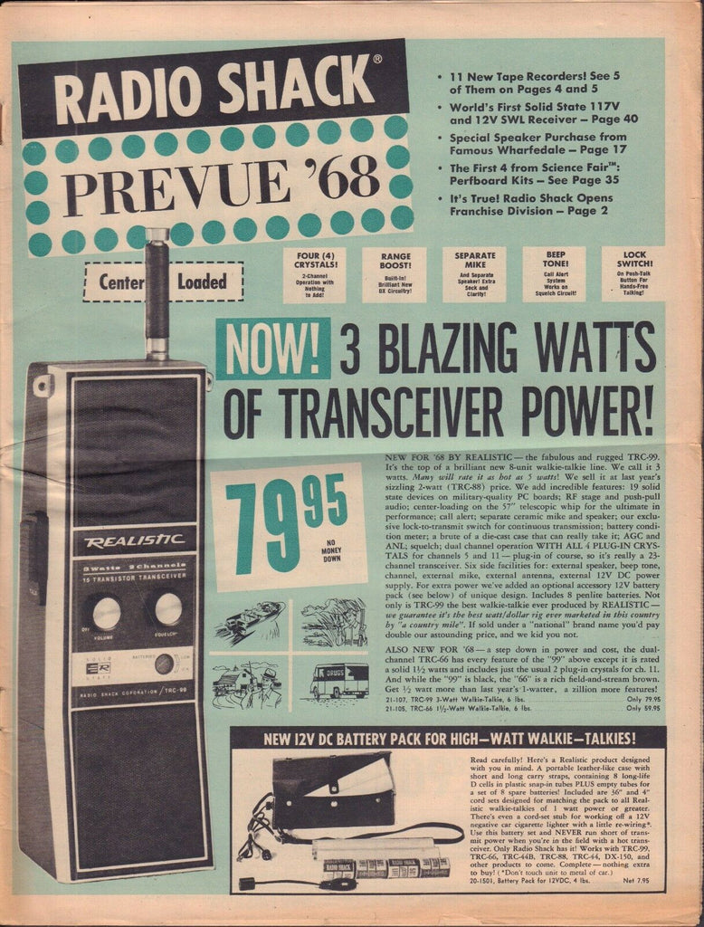 Radio Shack Prevue '68 Catalog #171 091517DBE