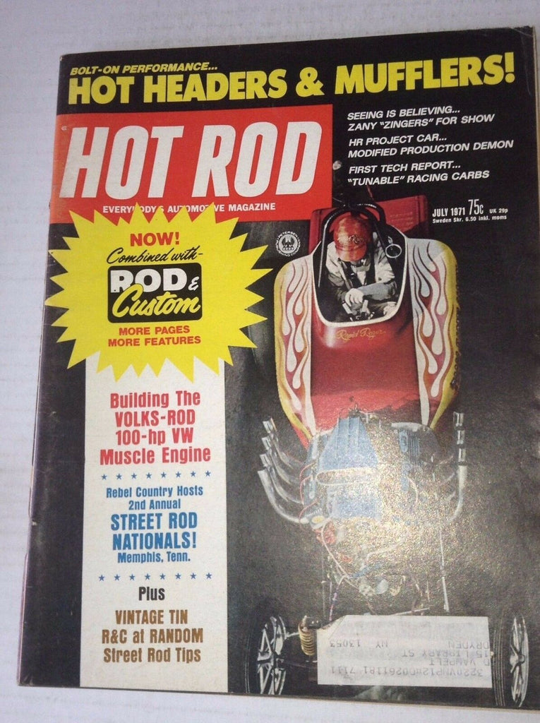 Hot Rod Magazine Hot Headers & Mufflers July 1971 042517nonrh