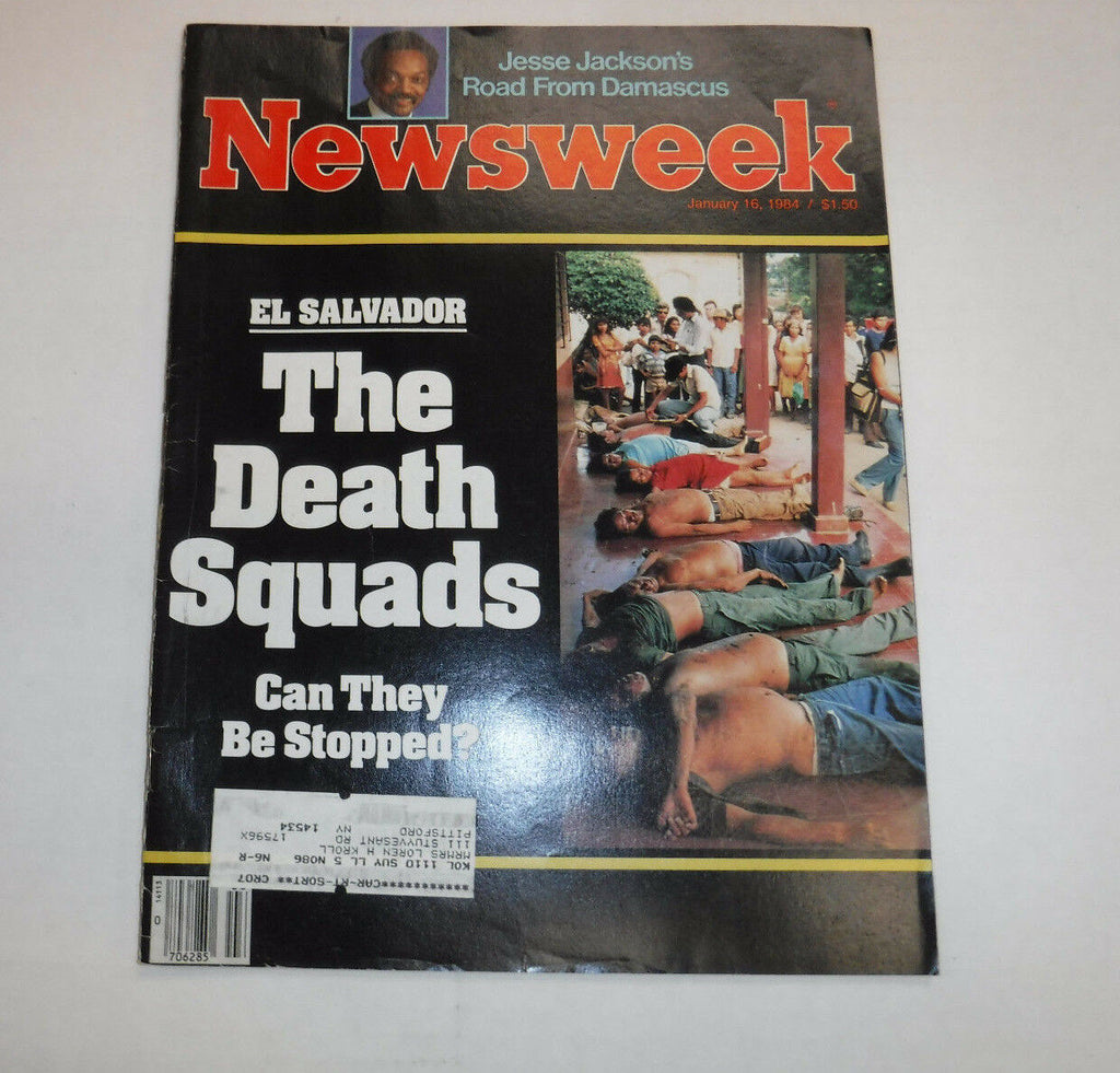 Newsweek Magazine Jesse Jackson And Death Squads January 16, 1984 101916R