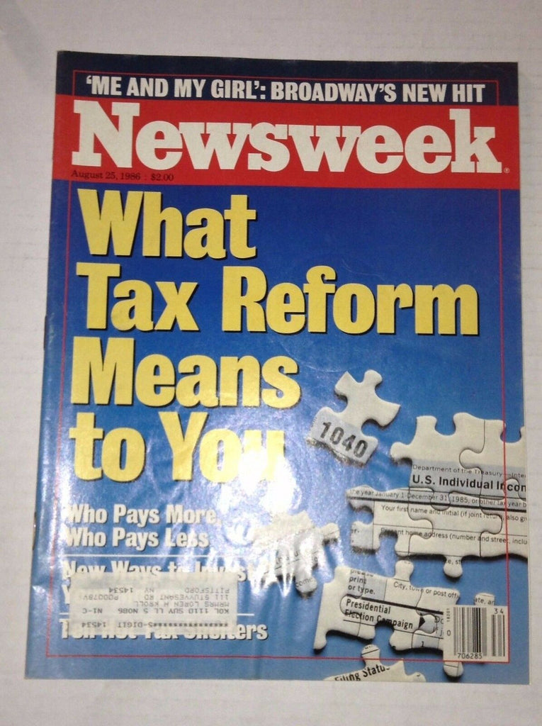 Newsweek Magazine Tax Reform August 25, 1986 102016RH