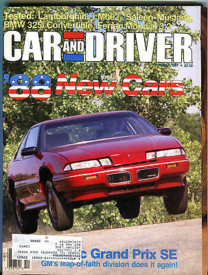 Car and Driver Magazine October 1987 '88 New Cars Lamborghini EX 012816jhe