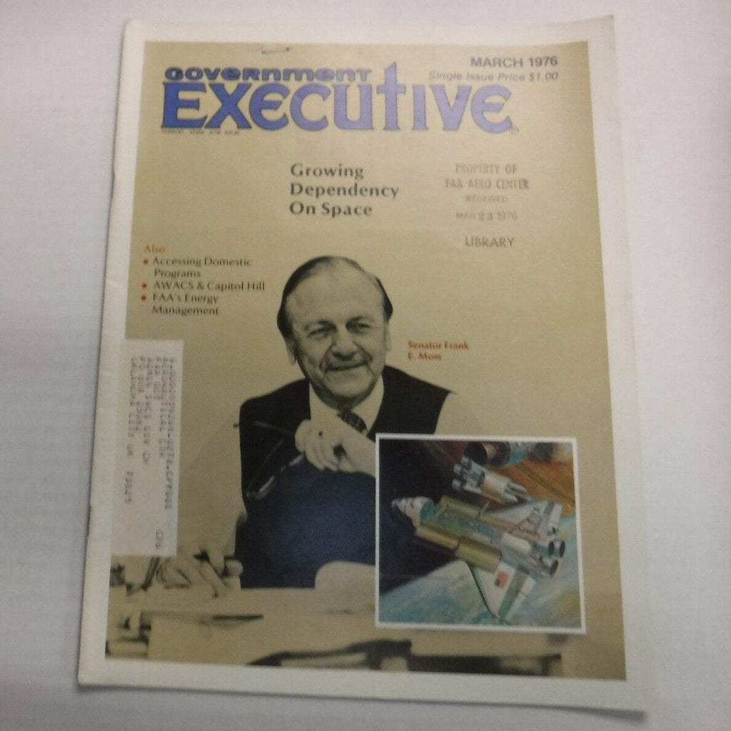 Government Executive Magazine Depending On Space March 1976 FAL FAA 102016R
