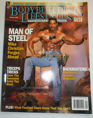 Bodybuilding Lifestyles Magazine Robinson Mike Christian October 1991 121214R